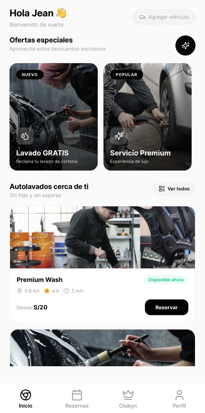 App Clubyn: autolavados cerca de ti con precios y disponibilidad