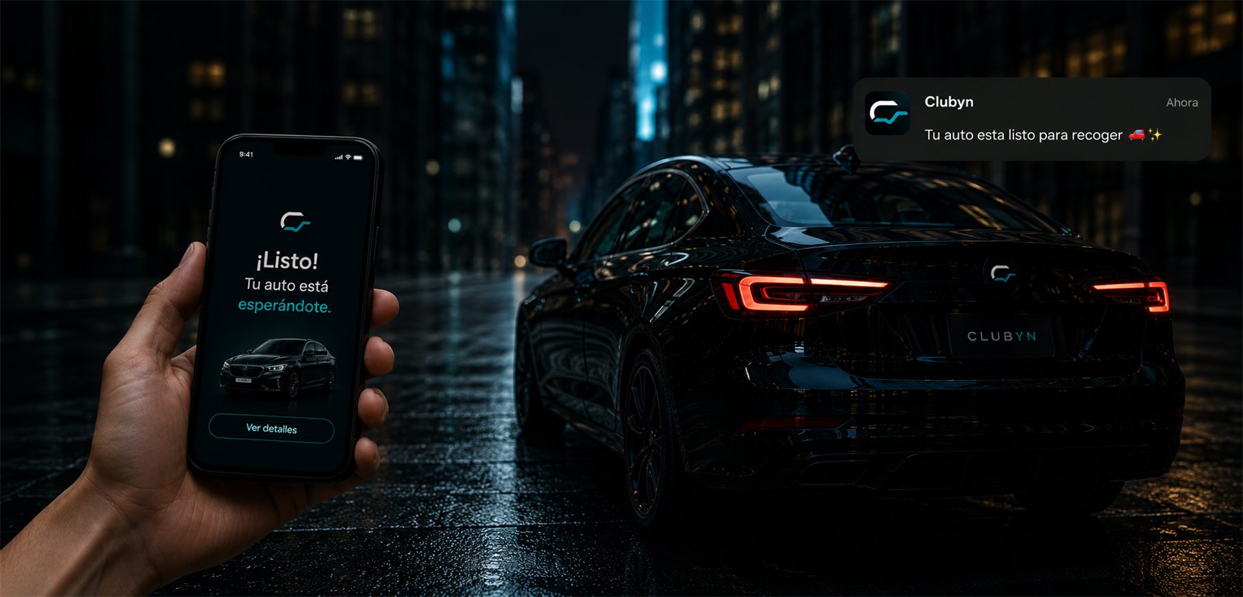 App Clubyn: recibe el aviso de que tu auto está listo para recoger